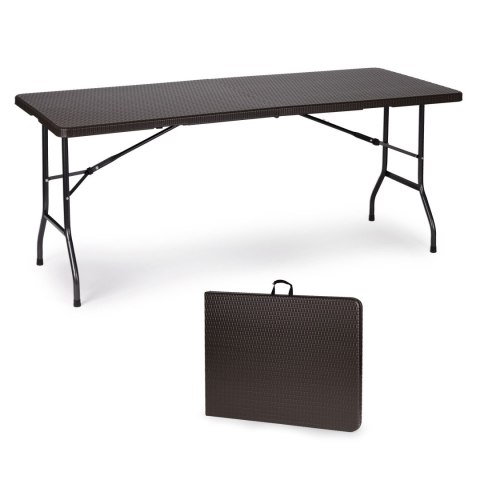 Stół cateringowy bankietowy ogrodowy składany 180 cm ratan ModernHome ModernHome Stół cateringowy bankietowy ogrodowy składany 180 cm ratan ModernHome ModernHome