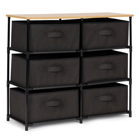 Szafka regał materiałowa tekstylna 6 koszy szara ModernHome Szafka regał materiałowa tekstylna 6 koszy szara ModernHome
