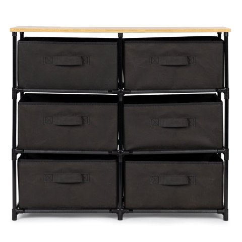 Szafka regał materiałowa tekstylna 6 koszy szara ModernHome Szafka regał materiałowa tekstylna 6 koszy szara ModernHome
