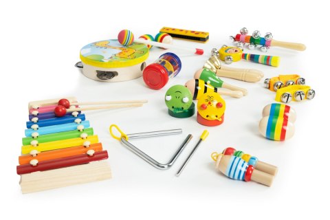 Zestaw drewnianych instrumentów dla dzieci 14 instrumentów ECOTOYS ECOTOYS Zestaw drewnianych instrumentów dla dzieci 14 instrumentów ECOTOYS ECOTOYS