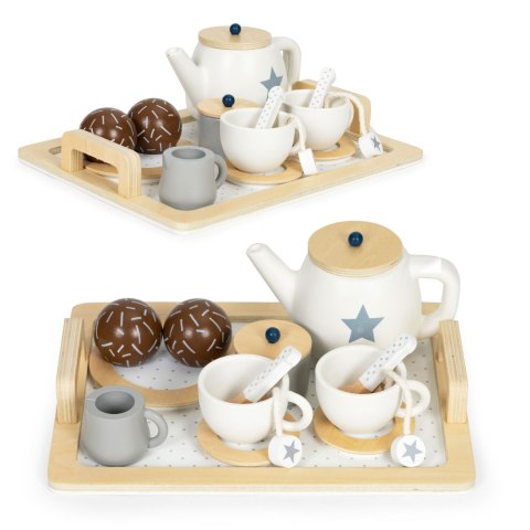 Drewniany zestaw do herbaty dzbanek filiżanki 17 elementów ECOTOYS ECOTOYS Drewniany zestaw do herbaty dzbanek filiżanki 17 elementów ECOTOYS ECOTOYS