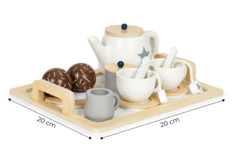 Drewniany zestaw do herbaty dzbanek filiżanki 17 elementów ECOTOYS ECOTOYS Drewniany zestaw do herbaty dzbanek filiżanki 17 elementów ECOTOYS ECOTOYS