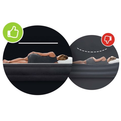 Materac dmuchany 191x137 cm dwuosobowy z pompką łóżko welur INTEX 64148N INTEX Materac dmuchany 191x137 cm dwuosobowy z pompką łóżko welur INTEX 64148N INTEX