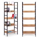 Reał loftowy wysoki 5 półek metal MDF ModernHome ModernHome