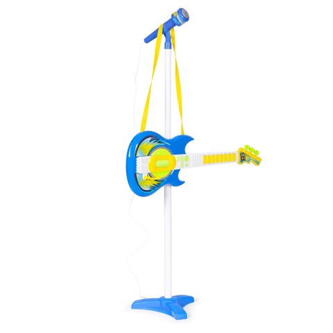 Zestaw gitara elektryczna mikrofon statyw dla dzieci MP3 - niebieska MULTISTORE Zestaw gitara elektryczna mikrofon statyw dla dzieci MP3 - niebieska MULTISTORE