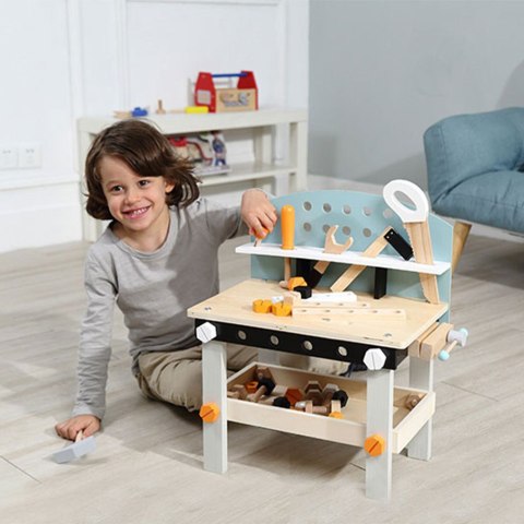 Drewniany warsztat dla dzieci stół narzędziowy 38 elementów ECOTOYS ECOTOYS Drewniany warsztat dla dzieci stół narzędziowy 38 elementów ECOTOYS ECOTOYS