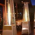 Ogrzewacz parasol gazowy grzejnik 13 kW srebrny szklany na ogród patio reduktor wąż pokrowiec MultiGarden MultiGarden