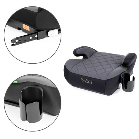 Podkładka ISOFIX samochodowa siedzisko dla dzieci i-SIZE uchwyt na napoje wzrost 125-150 cm ECOTOYS ECOTOYS Podkładka ISOFIX samochodowa siedzisko dla dzieci i-SIZE uchwyt na napoje wzrost 125-150 cm ECOTOYS ECOTOYS