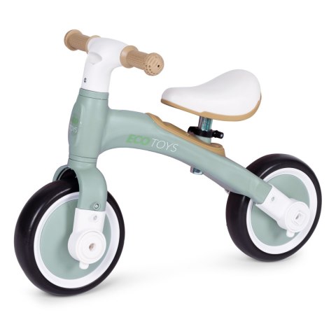 Rower rowerek biegowy z pedałami - treningowy kółka boczne 3w1 zielony ECOTOYS ECOTOYS Rower rowerek biegowy z pedałami - treningowy kółka boczne 3w1 zielony ECOTOYS ECOTOYS