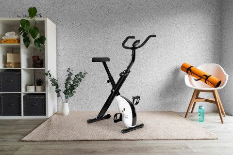 Rowerek treningowy rower stacjonarny fitness mechaniczny licznik komputer płynna regulacja - biały ModernHome ModernHome Rowerek treningowy rower stacjonarny fitness mechaniczny licznik komputer płynna regulacja - biały ModernHome ModernHome