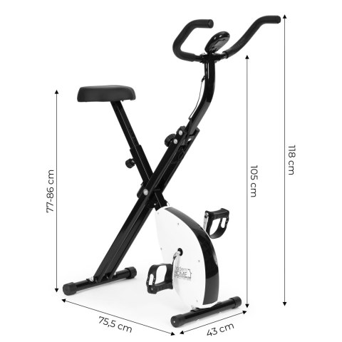Rowerek treningowy rower stacjonarny fitness mechaniczny licznik komputer płynna regulacja - biały ModernHome ModernHome Rowerek treningowy rower stacjonarny fitness mechaniczny licznik komputer płynna regulacja - biały ModernHome ModernHome
