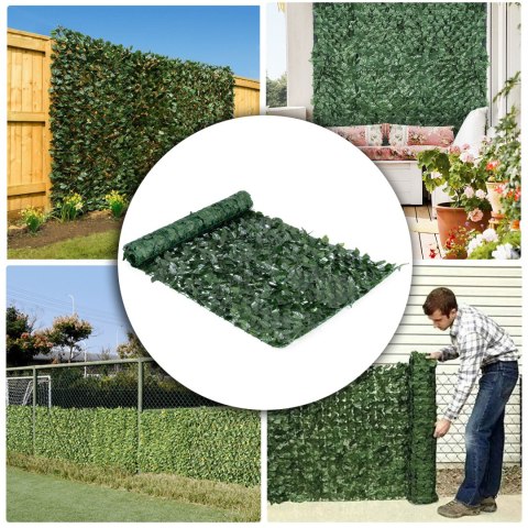 Sztuczny bluszcz żywopłot 300x100 cm zielona osłona na balkon maskująca MultiGarden Sztuczny bluszcz żywopłot 300x100 cm zielona osłona na balkon maskująca MultiGarden