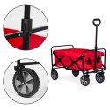 Wózek transportowy składany duży wózek ogrodowy plażowy czerwony 47x105 cm MultiGarden MultiGarden