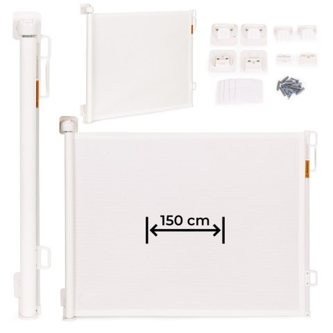 Bramka barierka roleta 150 cm ochronna zabezpieczająca na schody i drzwi - beżowa ECOTOYS ECOTOYS Bramka barierka roleta 150 cm ochronna zabezpieczająca na schody i drzwi - beżowa ECOTOYS ECOTOYS