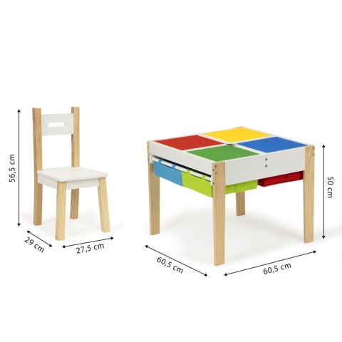 Drewniane meble dla dzieci zestaw stół + 2 krzesła ECOTOYS ECOTOYS Drewniane meble dla dzieci zestaw stół + 2 krzesła ECOTOYS ECOTOYS