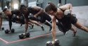Hantle sześciokątne zestaw 2x4 kg ciężarki do ćwiczeń obciążniki fitness szare ModernHome ModernHome