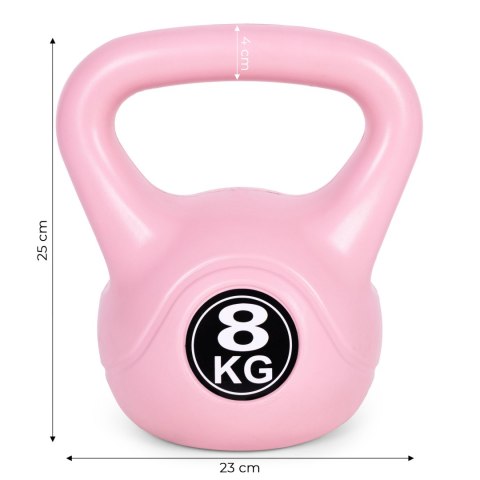 Kettlebell kettle 8 kg do ćwiczeń hantla kula odważnik obciążenie ciężar fitness różowy ModernHome ModernHome Kettlebell kettle 8 kg do ćwiczeń hantla kula odważnik obciążenie ciężar fitness różowy ModernHome ModernHome