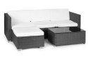 Komplet mebli ogrodowych z technorattanu narożnik modułowy stolik szary MultiGarden MultiGarden