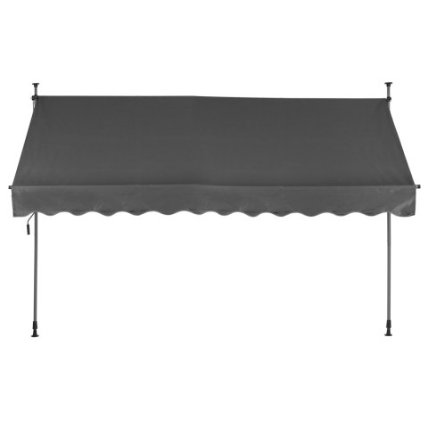 Markiza przeciwsłoneczna balkonowa 300x120 cm regulacja wysokości wodoodporna korbka ręczna szara MultiGarden MultiGarden Markiza przeciwsłoneczna balkonowa 300x120 cm regulacja wysokości wodoodporna korbka ręczna szara MultiGarden MultiGarden