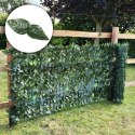 Sztuczny bluszcz żywopłot 3 sztuki 300x50 cm zielona osłona na balkon maskująca - 3 ROLKI MultiGarden