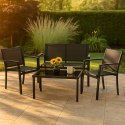 Zestaw mebli ogrodowych stół ławka fotele metal MultiGarden MultiGarden